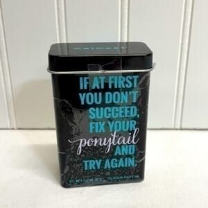 Hair Rubber Bands Ponytail Holders Set of 49 Cricket brand tin NEW